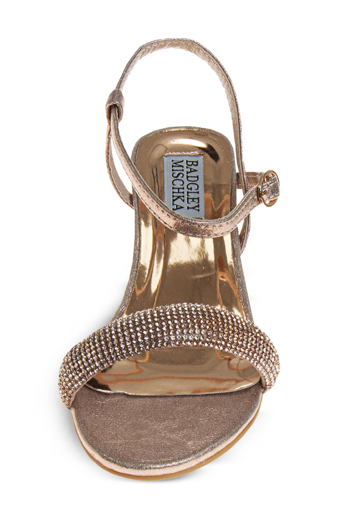 Kids' Rhinestone Sandal, Alternate, color, ROSE GOLD