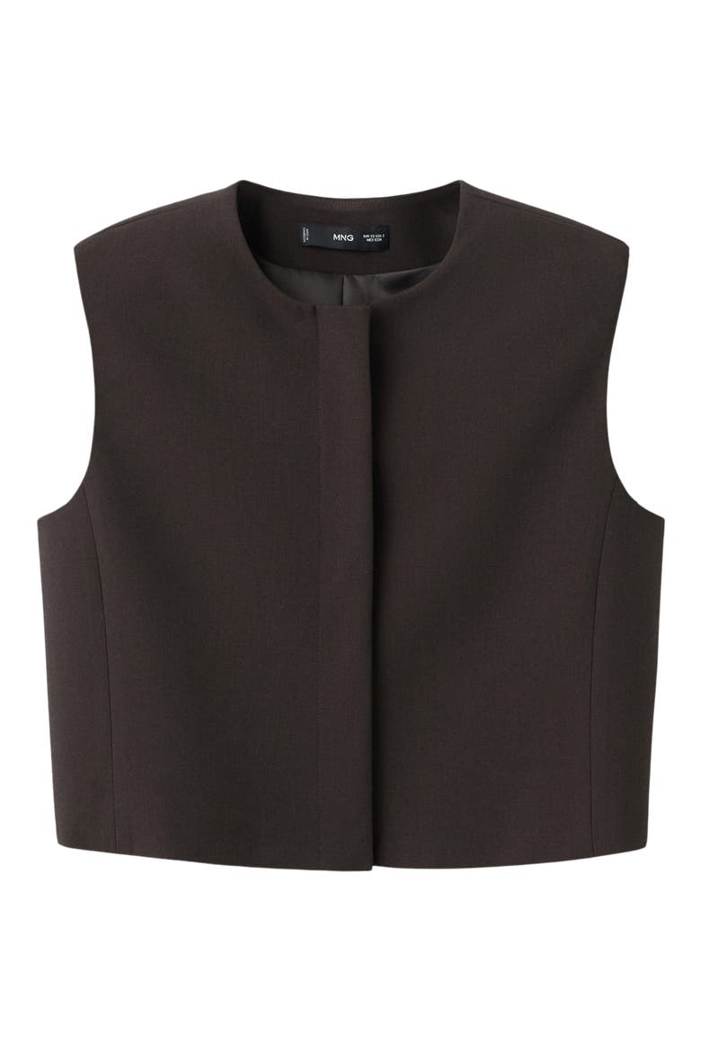 Sleeveless Snap-Up Crop Top, Alternate, color, GREY