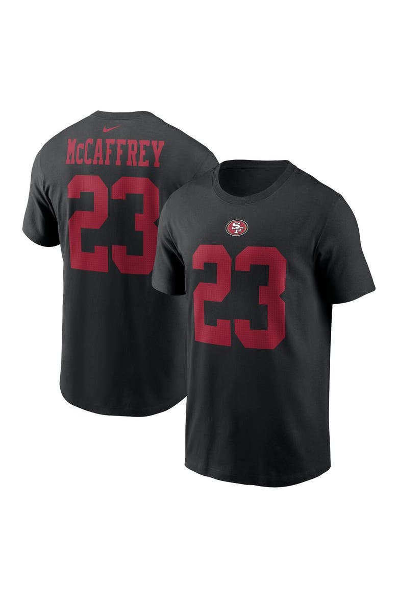 Men's Nike Christian McCaffrey Black San Francisco 49ers Player Name & Number T-Shirt, Alternate, color, Black