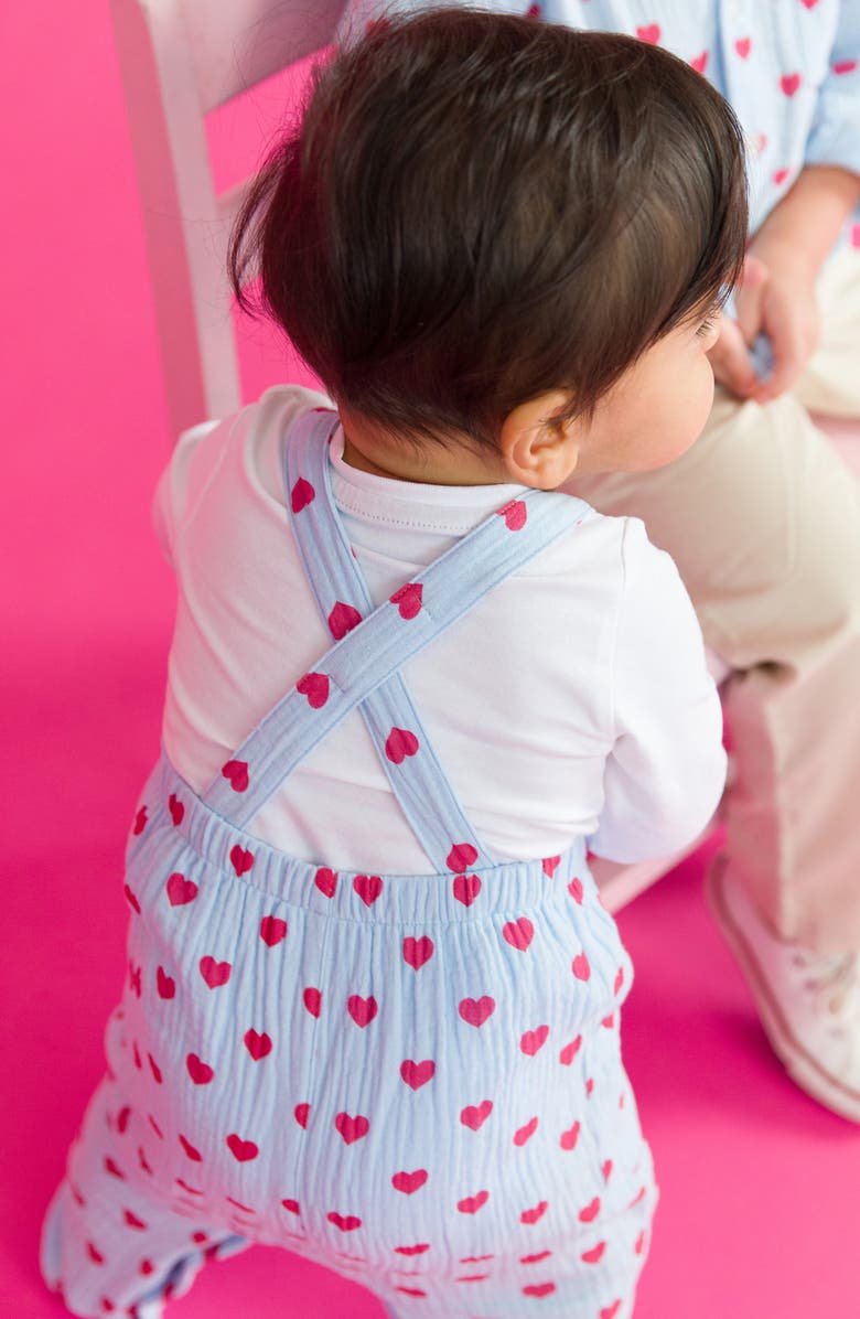 RuggedButts Steal Your Heart Cotton Gauze Romper, Alternate, color, 