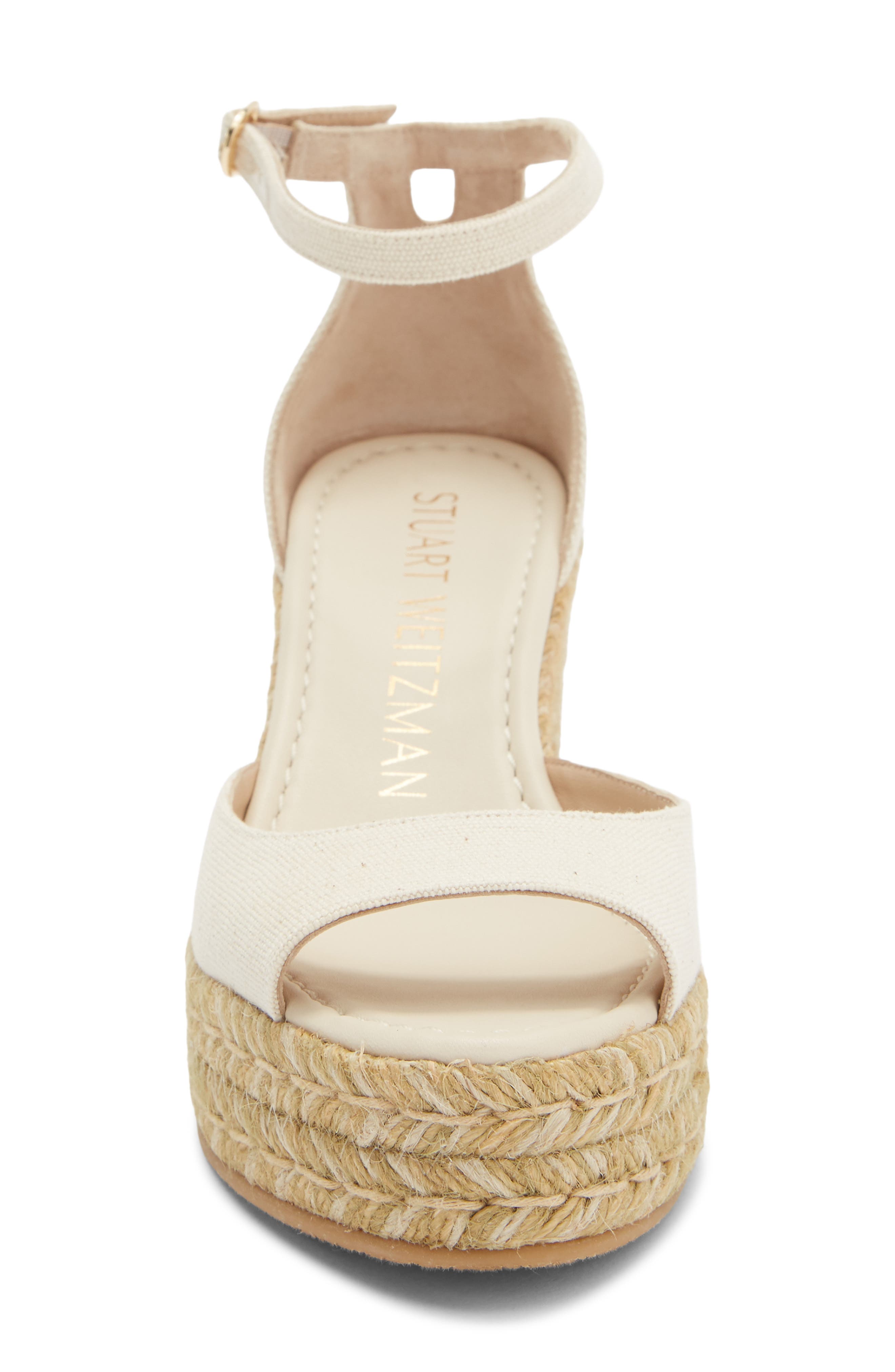 Stuart Weitzman Distia Espadrille Wedge Sandal, Alternate, color, Natural