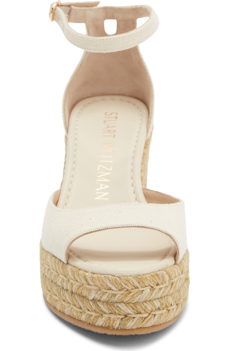 Stuart Weitzman Distia Espadrille Wedge Sandal, Alternate, color, Natural