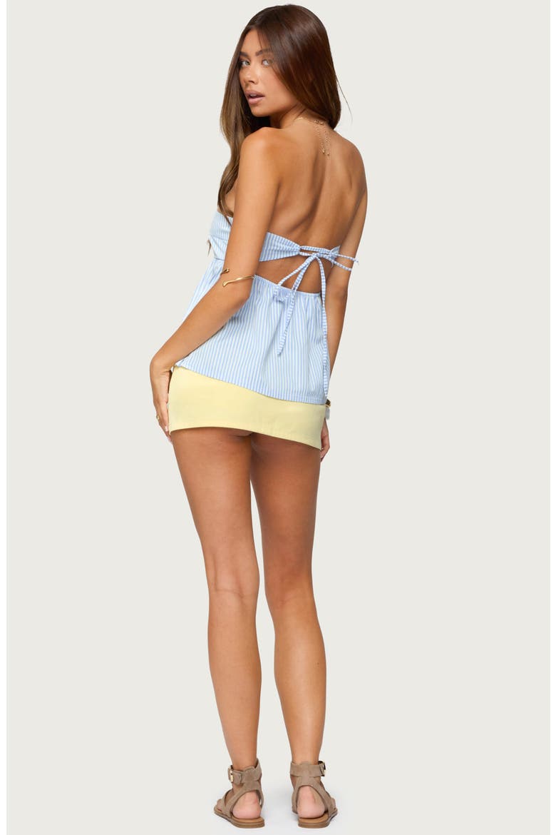 Maddie Stripe Strapless Babydoll Camisole, Alternate, color, LIGHT-BLUE