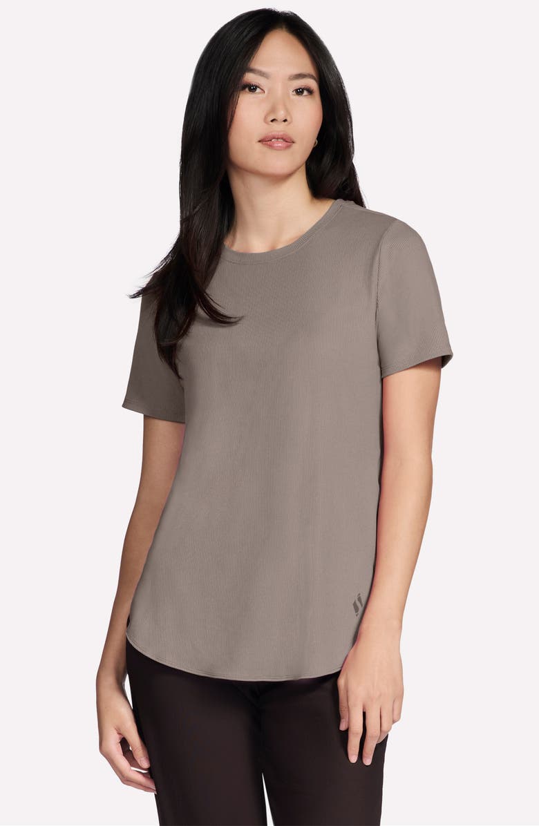 SKECHERS GoWalk<sup>®</sup> Rib Tunic T-Shirt, Alternate, color, Desert