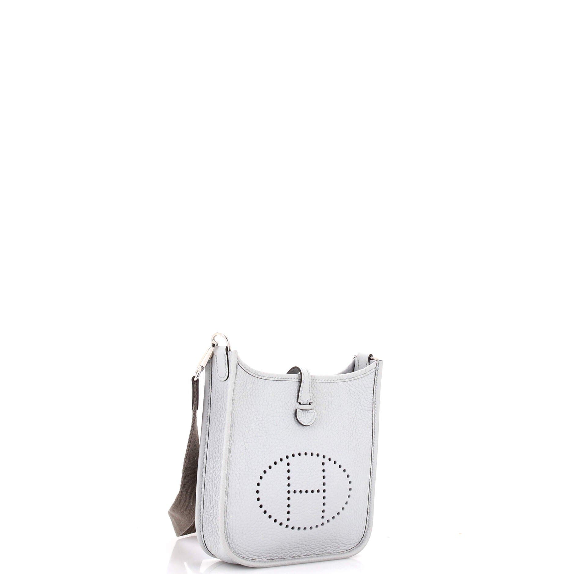 Pre-Owned Hermes Evelyne Bag Gen III Clemence TPM, Alternate, color, Bleu Pale