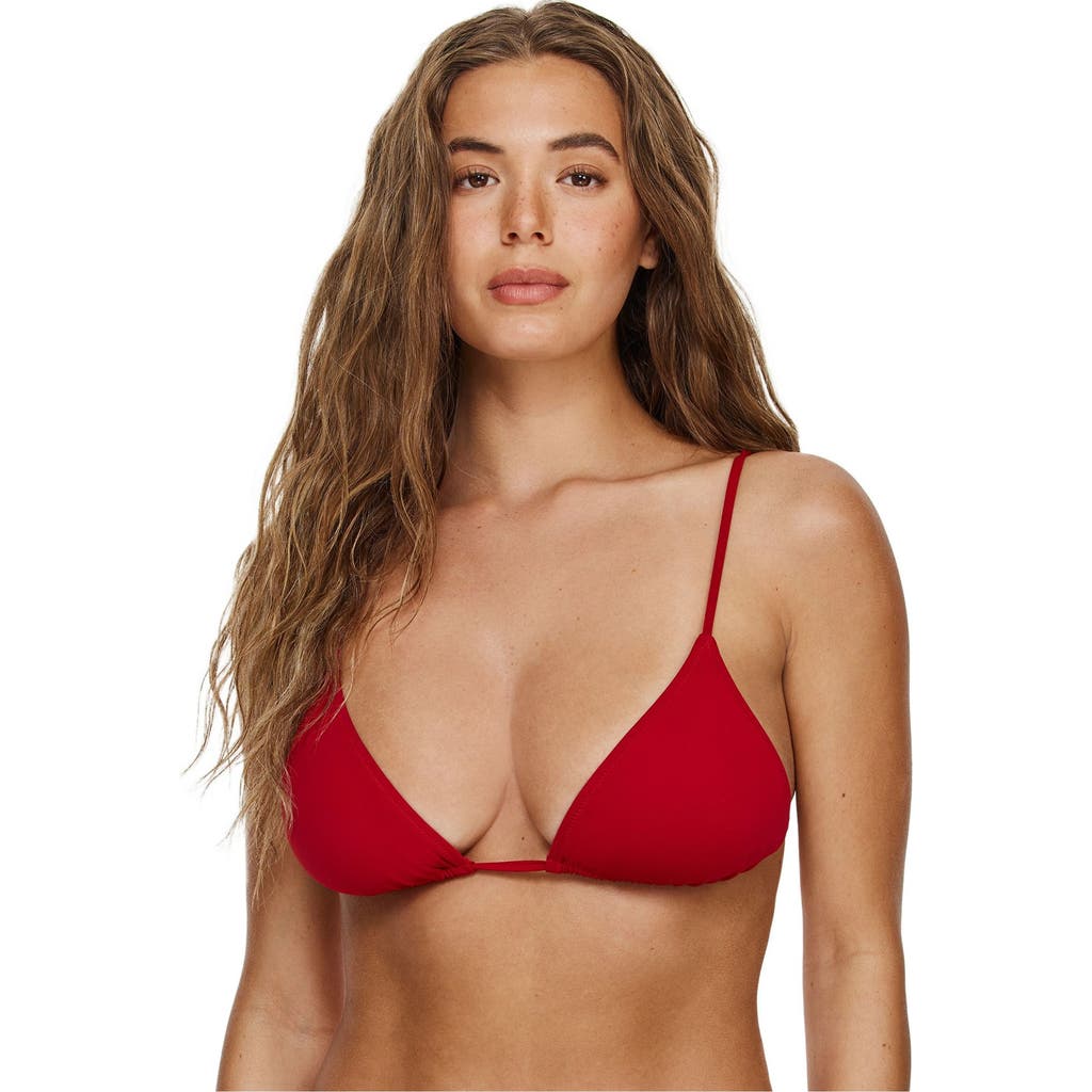 Flirtt Gottex Beach Time Triangle Bikini Top In Red