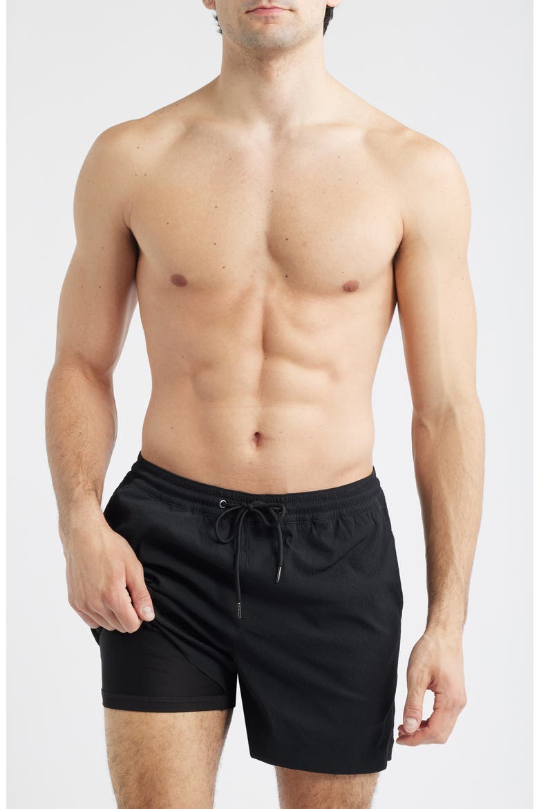 5-Inch Volley Swim Shorts, Alternate, color, BLACK