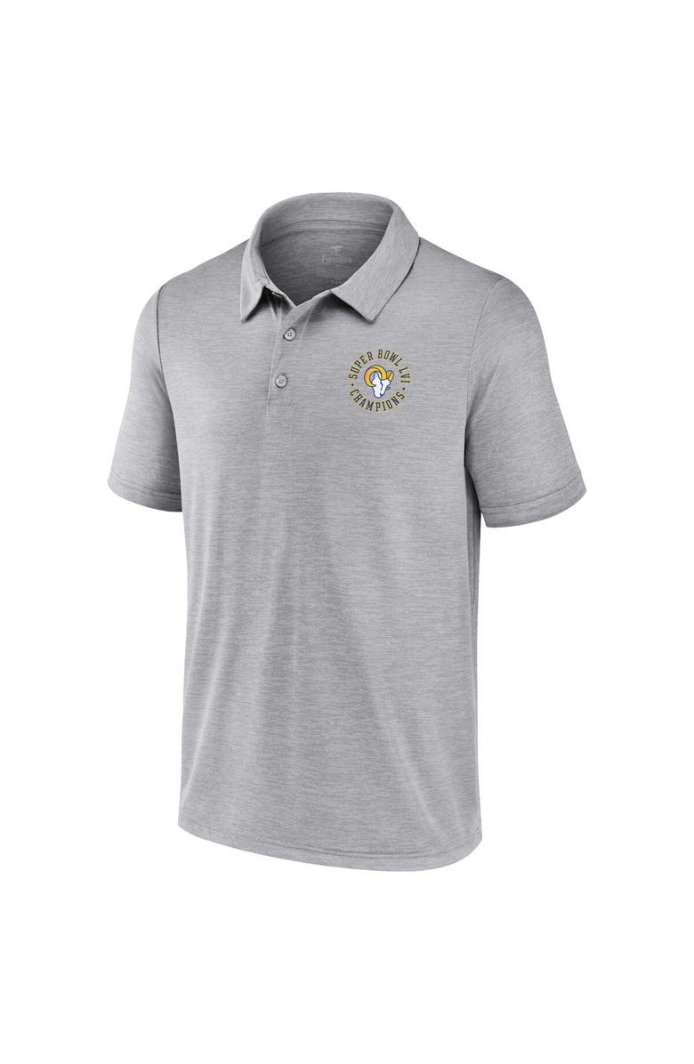 FANATICS Men's Fanatics Branded Gray Los Angeles Rams Super Bowl LVI Champions Polo, Alternate, color, 