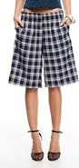 LIONESS Sevigney Plaid Long Shorts