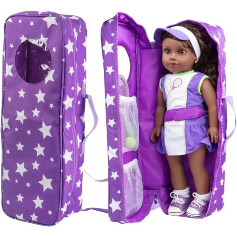 Purple Star Doll Storage Carrying Case for 18" Girl Dolls
