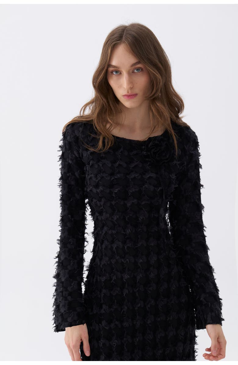 Nocturne Backless Long Sleeve Maxi Dress, Alternate, color,