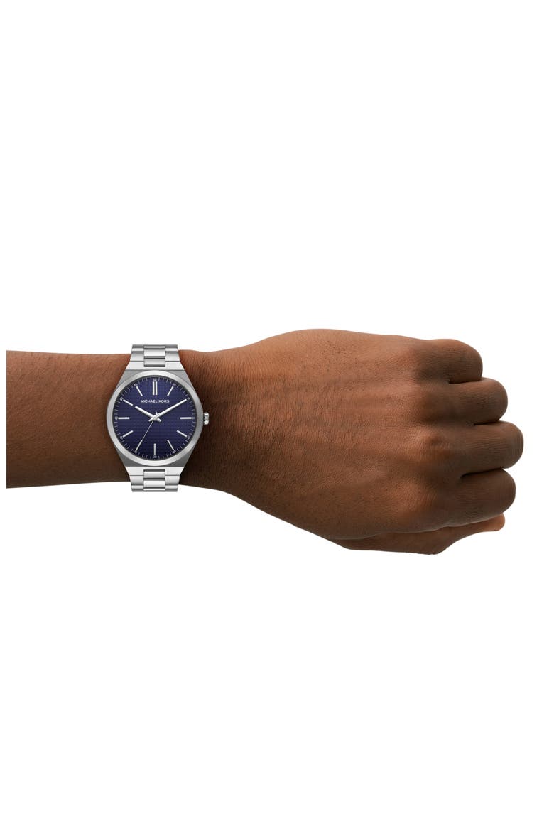 Lennox Bracelet Watch, 43mm, Alternate, color, SILVER