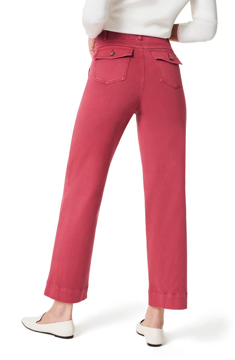 SPANX<sup>®</sup> Stretch Twill Wide Leg Crop Pants, Alternate, color, Wild Rose