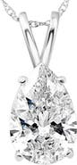 Bliss Diamond Certified 2 Ct Pear Shape Lab Grown Diamond Pendant 14k Gold Necklace