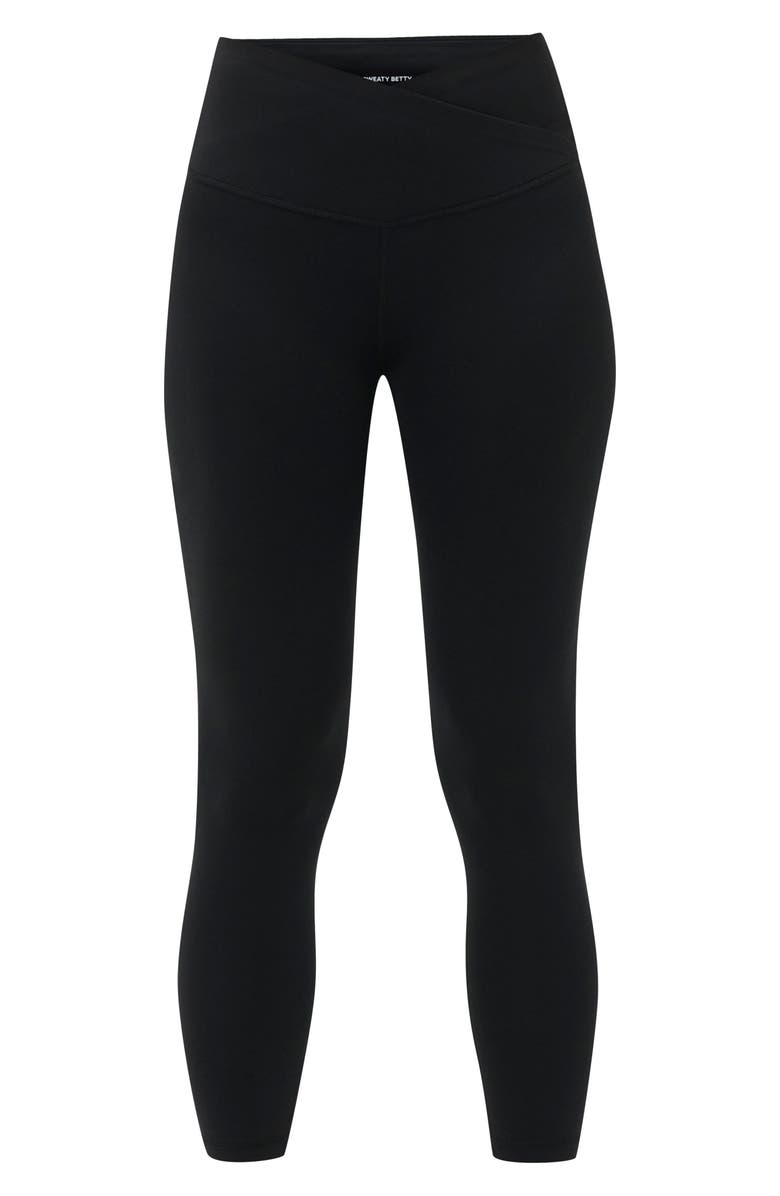 Sweaty Betty 7/8 Wrap Waist Leggings, Alternate, color, Black