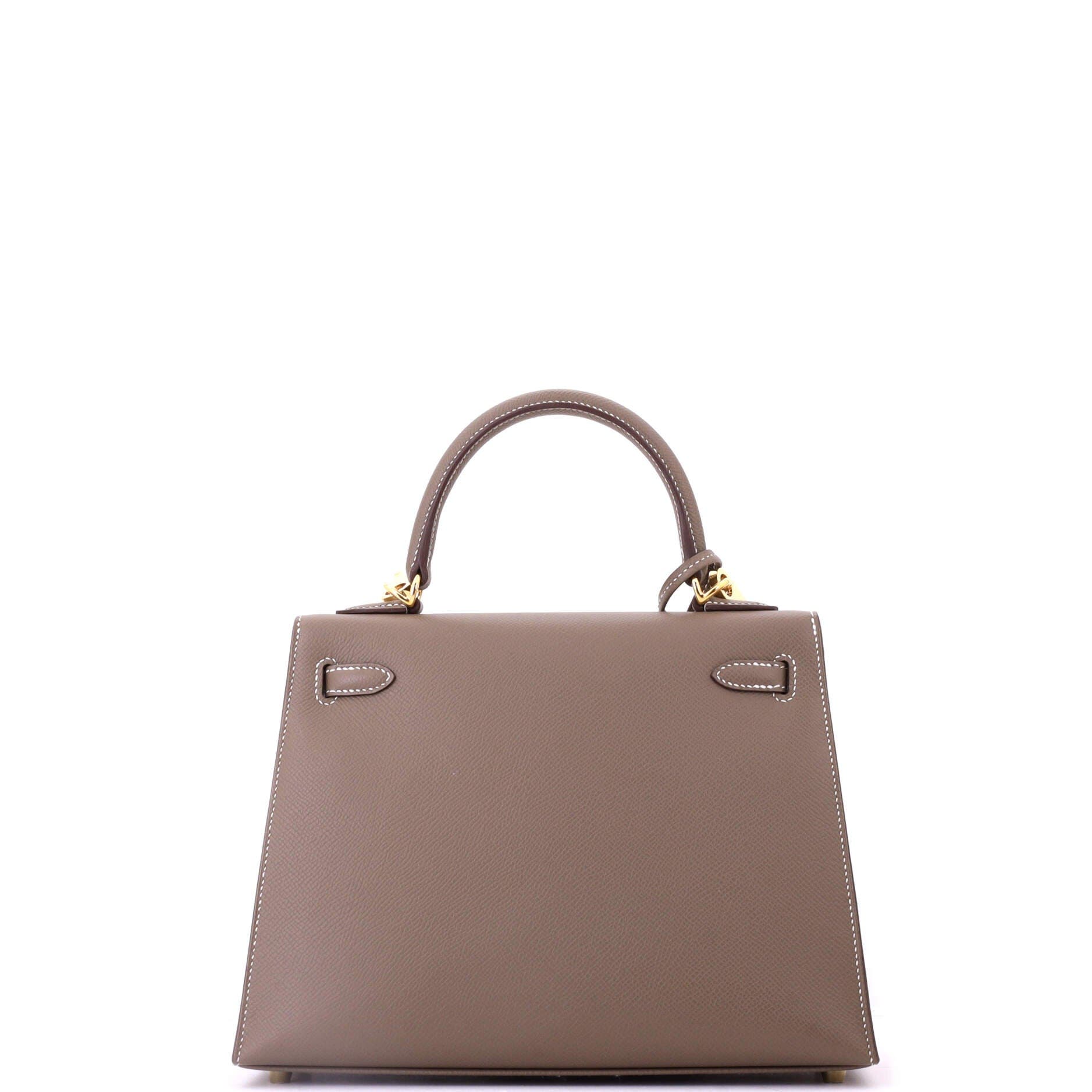Pre-Owned Hermes Kelly Handbag Grey Epsom with Gold Hardware 25, Alternate, color, Etoupe