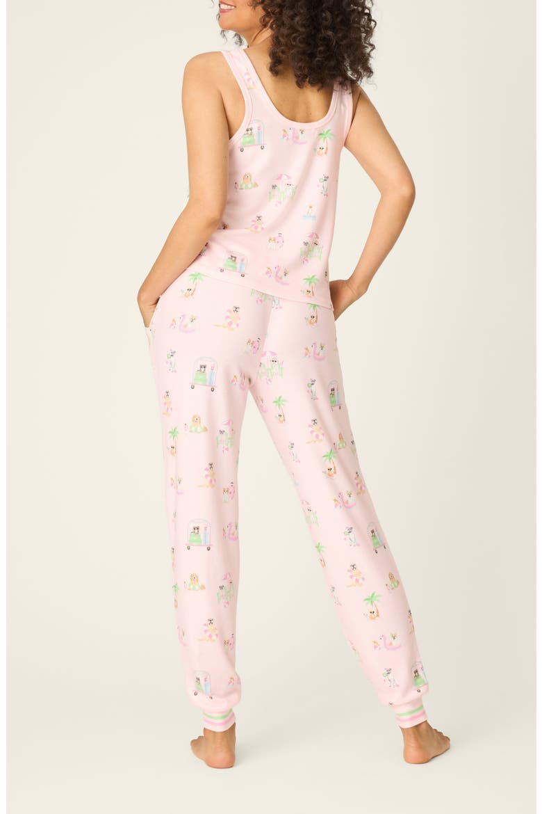 Pupcation Palm Pajamas, Alternate, color, LIGHT PINK