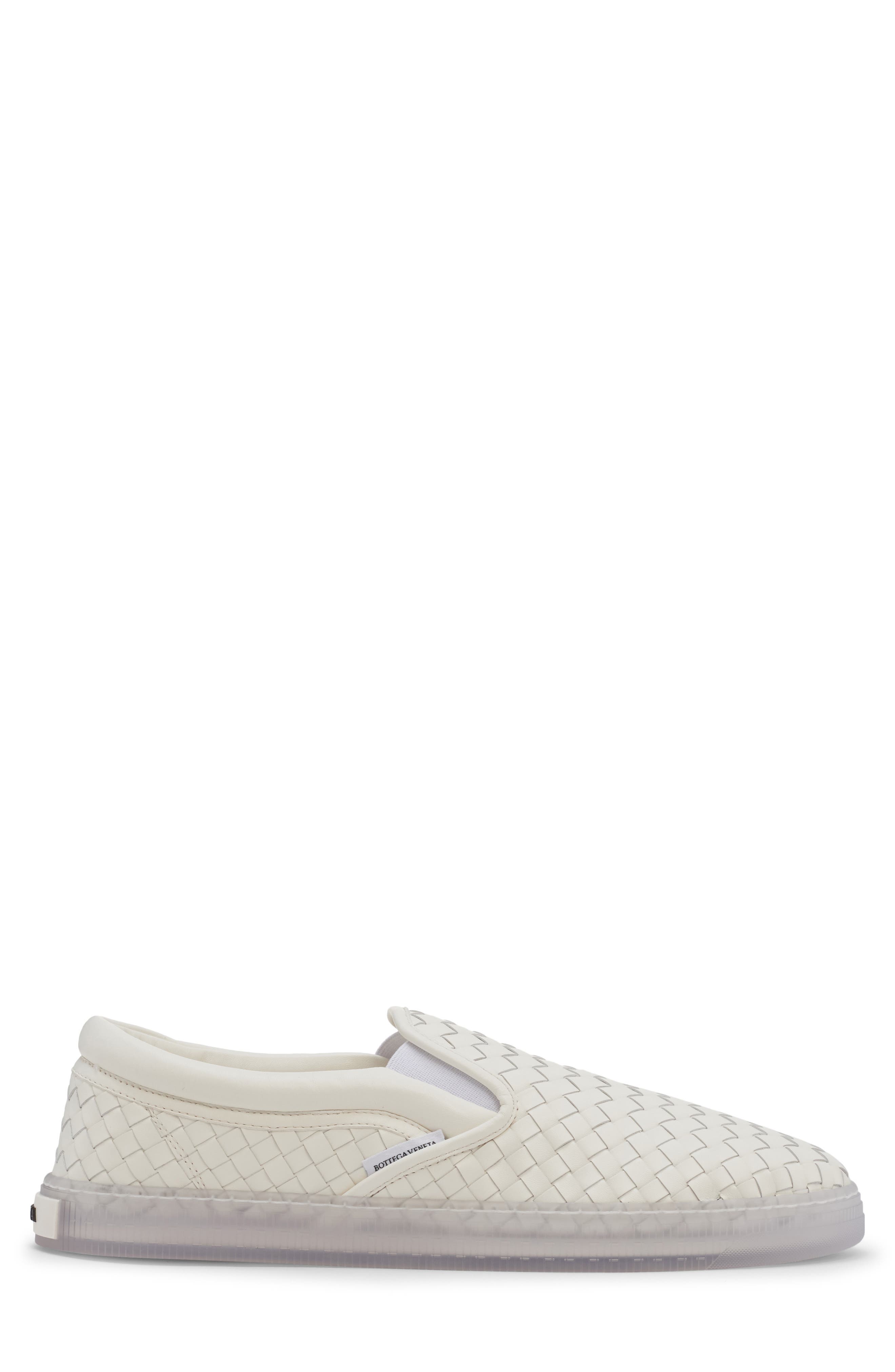 Serena Woven Leather Slip-On Sneaker, Alternate, color, 9117 ALABASTER