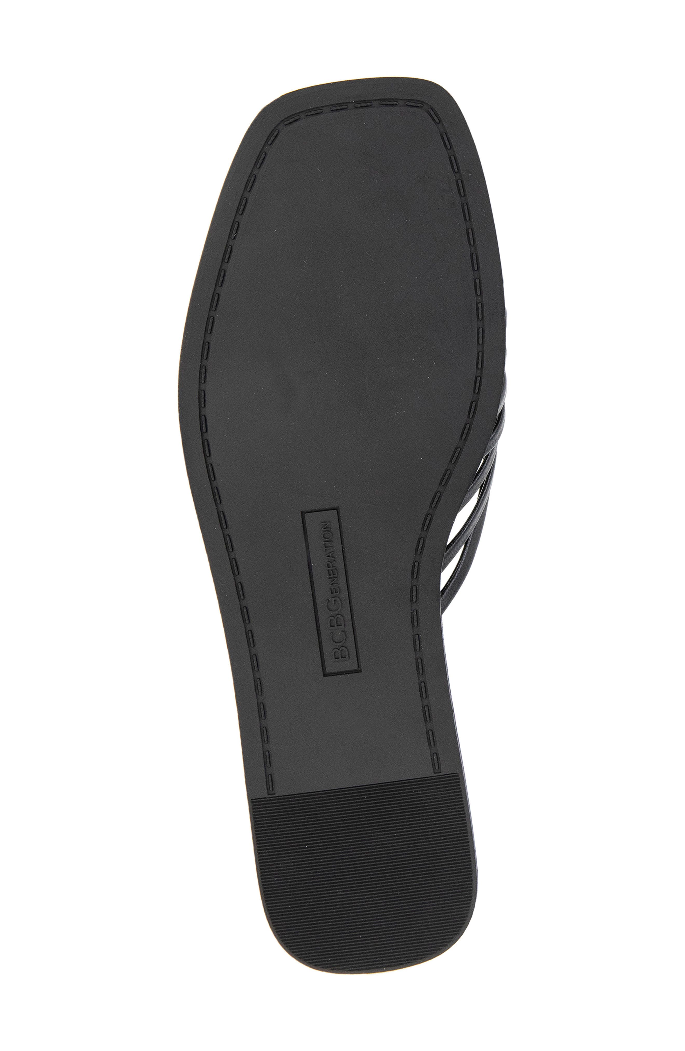 BCBGeneration Masha Flower Appliqué Sandal, Alternate, color, Black-Bianca