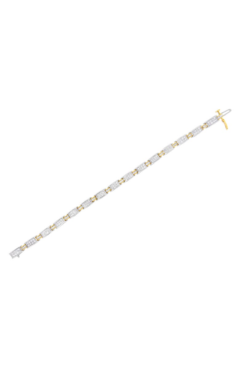 Haus of Brilliance 14K Two-Tone Gold 3.00 cttw Diamond Link Bracelet, Alternate, color, Yellow
