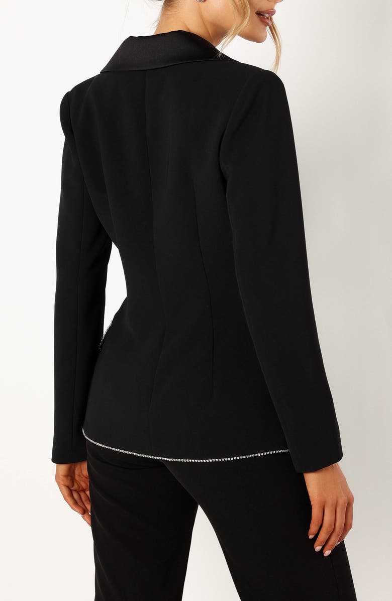 Petal & Pup Shiloh Crystal Embellished Blazer, Alternate, color, Black