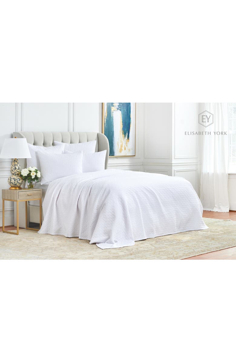 ELISABETH YORK Vance Dove 100% Cotton Euro Sham 26" x 26", Alternate, color, White
