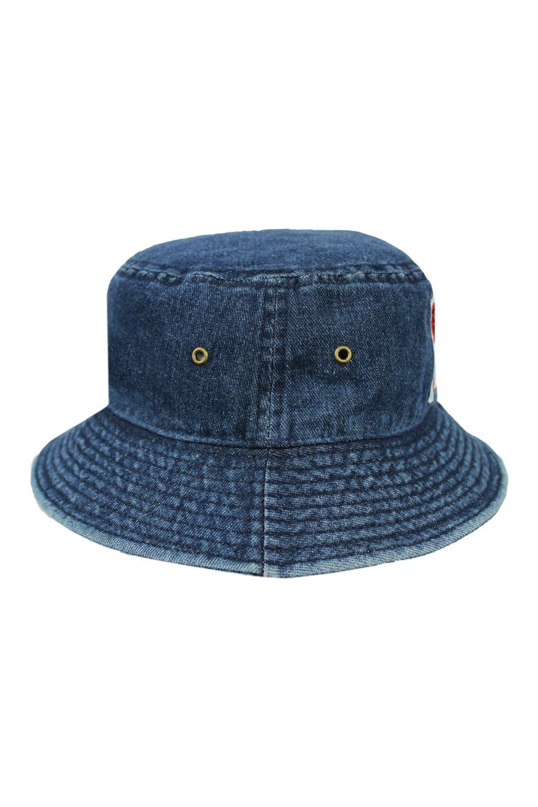 Label Logo Bucket Hat, Alternate, color, DARK INDIGO