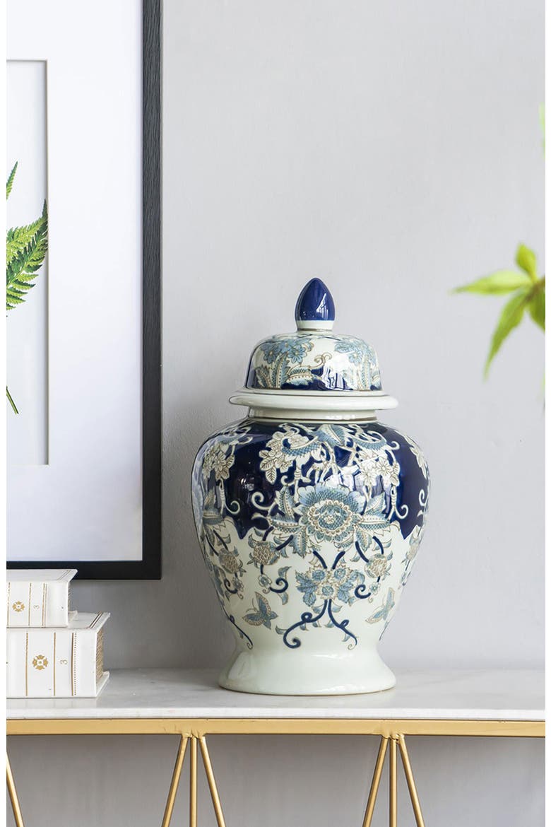 Bryn Ginger Porcelain Lidded Jar, Alternate, color, BLUE