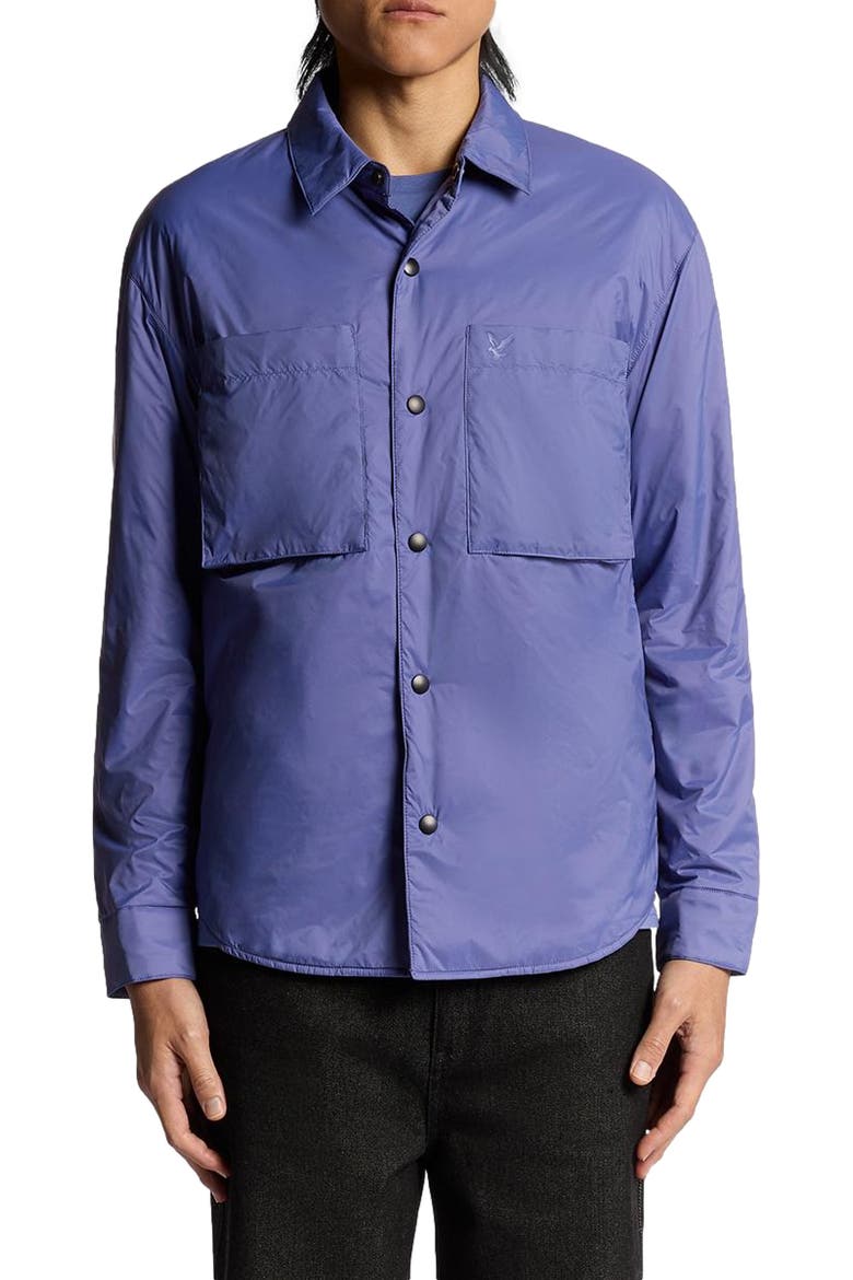Long Sleeve Collared Insulated Overshirt, Alternate, color, Twilight