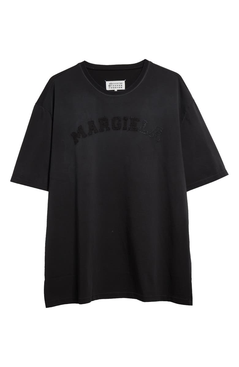 Maison Margiela Distressed Appliqué Logo Cotton T-Shirt, Alternate, color, 