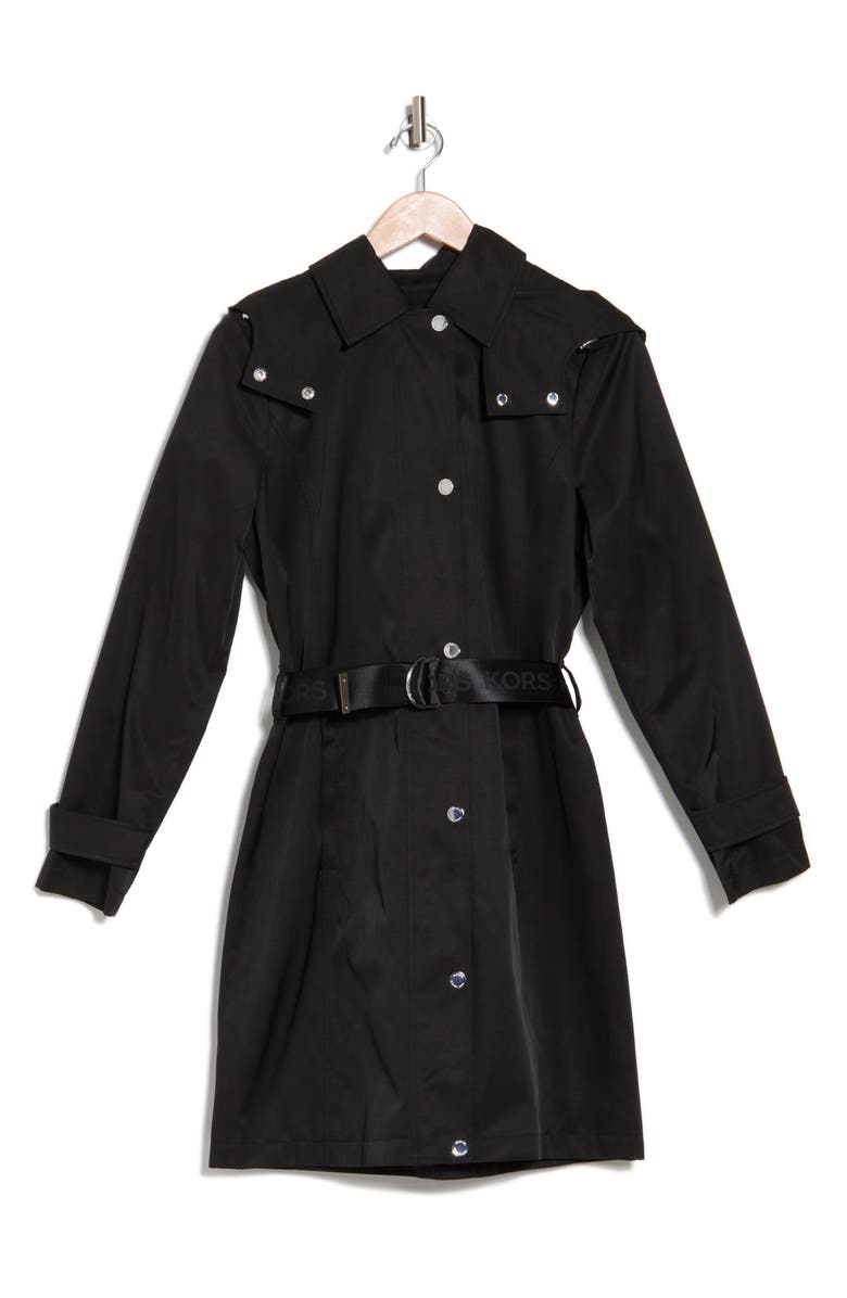 Michael Kors Logo Belted Trench Coat, Alternate, color,