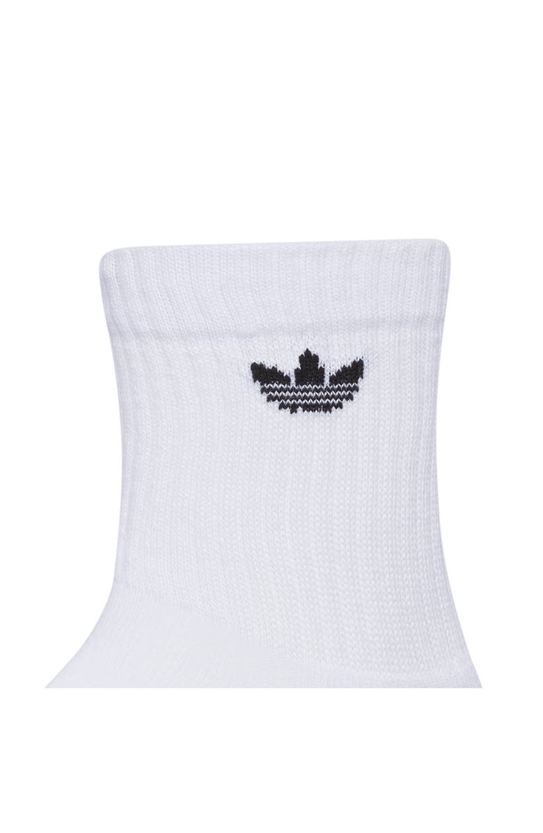 adidas Originals Trefoil 3-Pack Quarter Socks, Alternate, color, White/ Black/ Wonder White