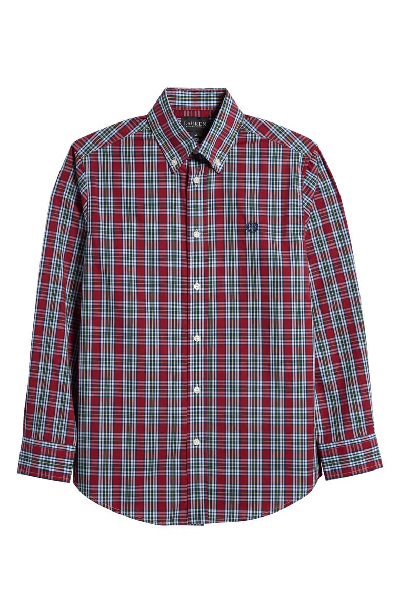 Ralph Lauren Kids' Plaid Dress Shirt, Main, color,