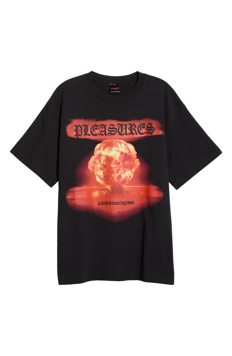 PLEASURES Quarrel Cotton Graphic T-Shirt, Alternate, color, Vintage Black