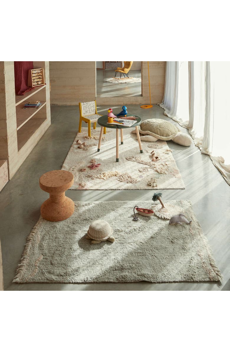 Lorena Canals Washable Play Rug  Seabed, Alternate, color, Green