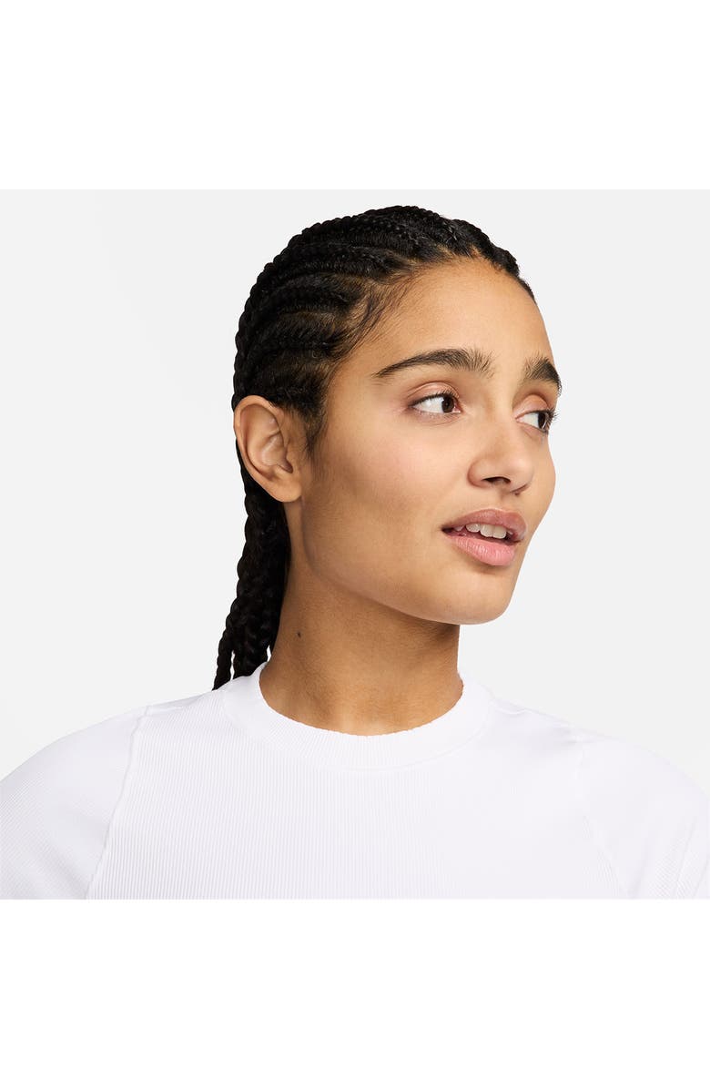 Nike Essential Rib Crop T-Shirt, Alternate, color, White/ Pcg6c