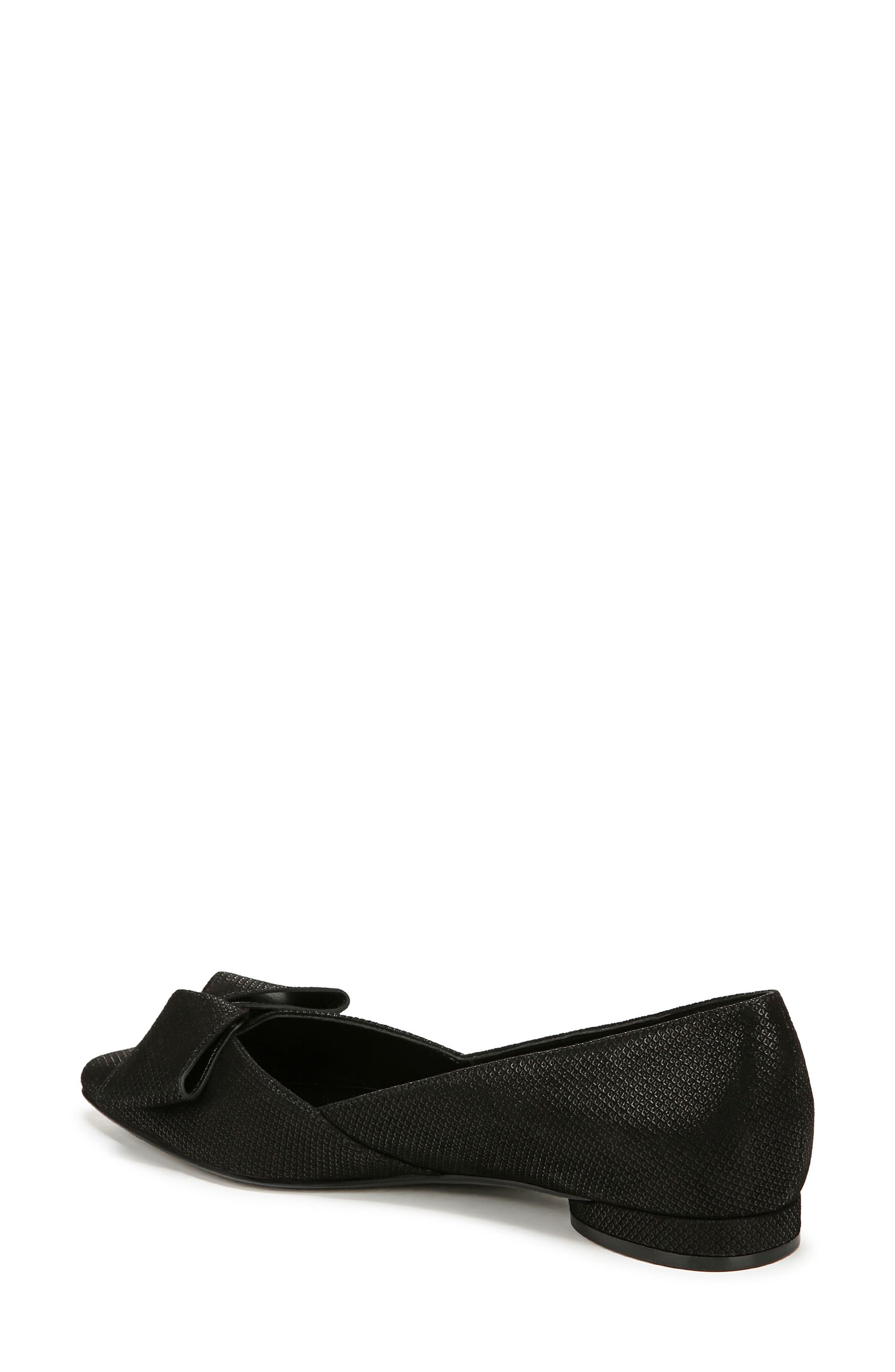 Naturalizer Havana Bow Pointed Toe Flat, Alternate, color, Black