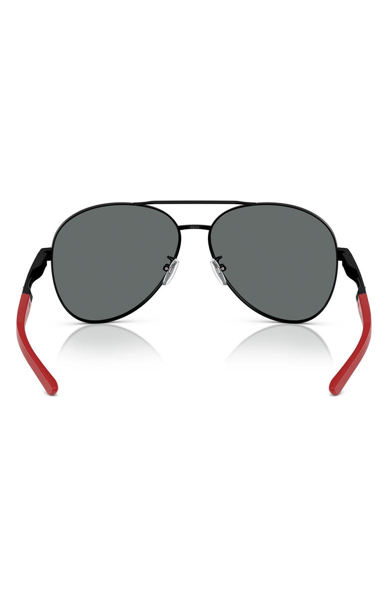Scuderia Ferrari 60mm Polarized Pilot Sunglasses, Alternate, color, Matte Black