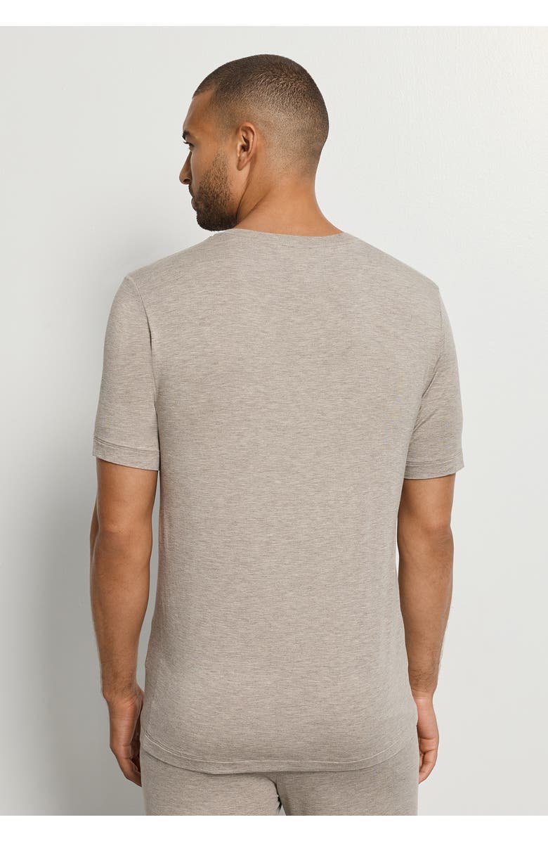 Hanro Casuals Soft V-Neck T-Shirt, Alternate, color, Hazelnut Melange