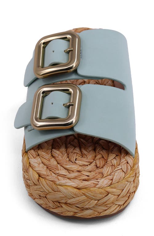 Shushop Billie Jute Slide Sandal In Green