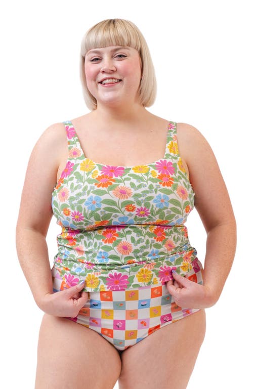 LIME RICKI SWIMWEAR LIME RICKI SWIMWEAR SQUARE NECK TANKINI TOP