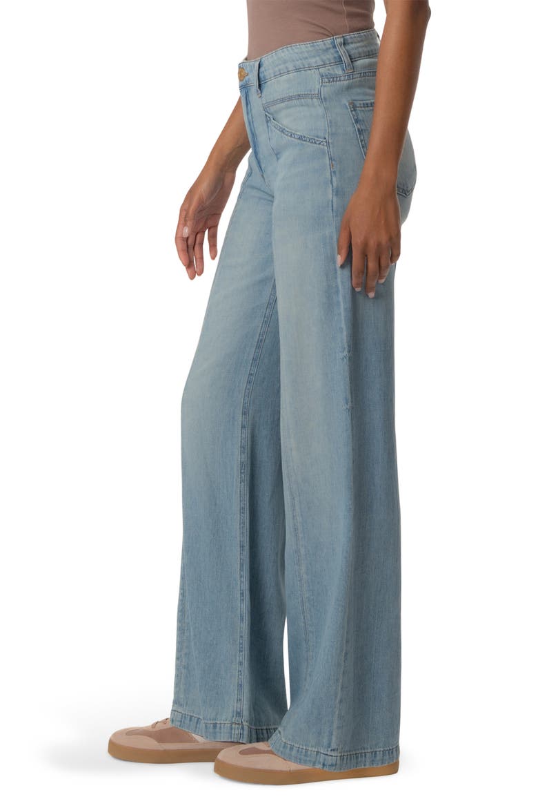 Jodi High Waist Relaxed Straight Leg Cotton & Linen Jeans, Alternate, color, CORE