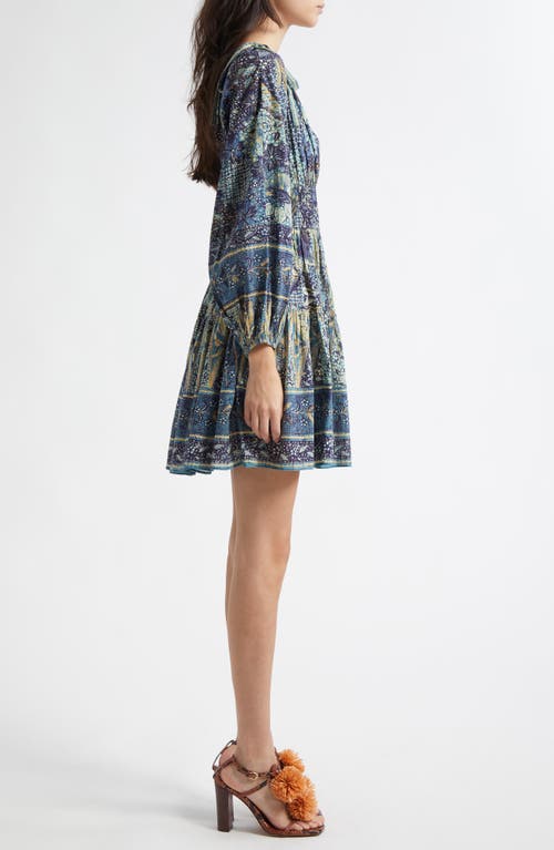 Ulla Johnson Anika Floral Print Long Sleeve Minidress In Multi