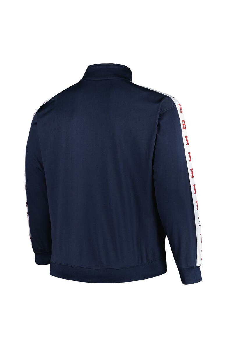 PROFILE Men's Navy Boston Red Sox Big & Tall Tricot Track Full-Zip Jacket, Alternate, color, Navy