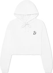 Dalix Heartly Ghost Cropped Hoodie