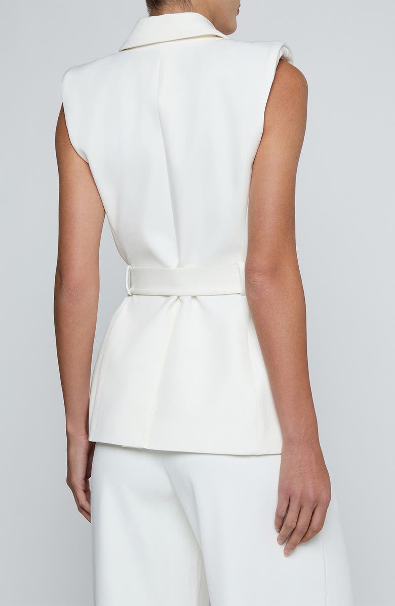 L'AGENCE Emerly Belted Vest, Alternate, color, White