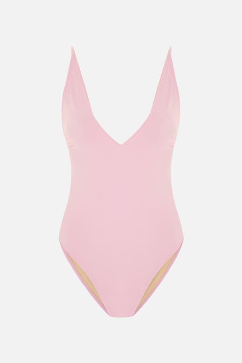 Low Back V Neck Swimsuit