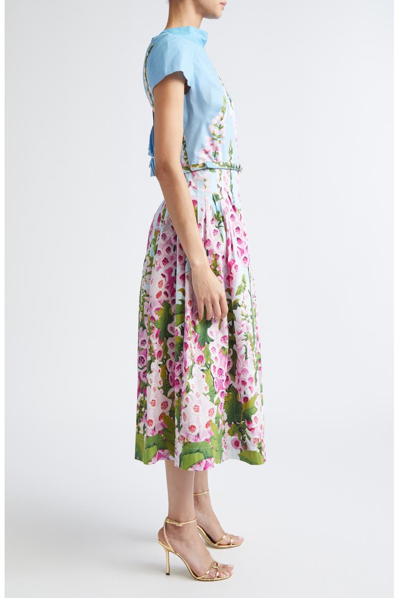 Foxglove Stretch Poplin Fit & Flare Dress, Alternate, color, LILAC/ SKY