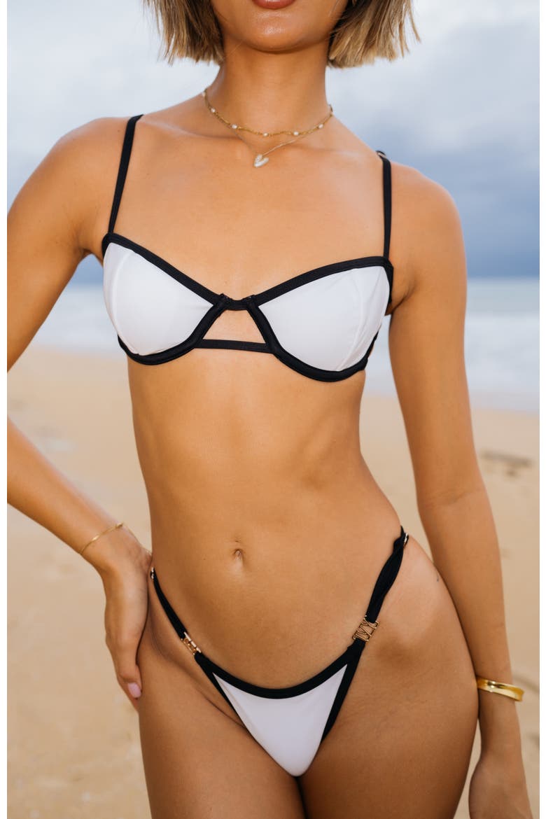 Brooke Bikini Top, Alternate, color, White