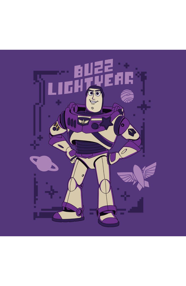 Toy Story 5 Men's Toy Story 5 Purple Buzz Frame Graphic T-Shirt, Alternate, color, Purple